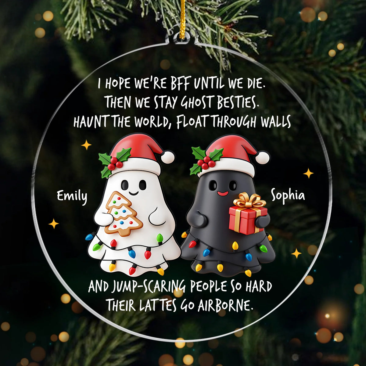 Custom Acrylic Ornament - Personalized Christmas Best Friend Birthday Gifts For Women, Besties, Sisters, BFF - Always The Cool Ones