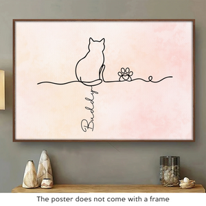 Affiche horizontale personnalisée - Cadeaux de condoléances personnalisés pour animaux de compagnie - Toujours avec nous dans l'esprit