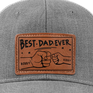 Tu es mon préféré, grand-père - Chapeau personnalisé en cuir avec patch - Cadeau pour papa, grand-père
