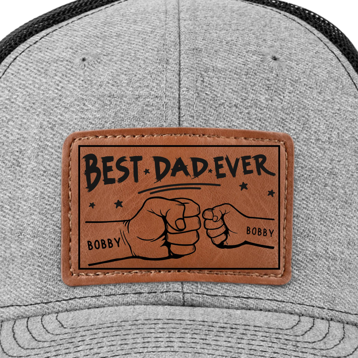 Tu es mon préféré, grand-père - Chapeau personnalisé en cuir avec patch - Cadeau pour papa, grand-père