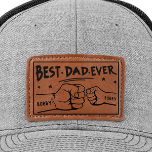 Tu es mon préféré, grand-père - Chapeau personnalisé en cuir avec patch - Cadeau pour papa, grand-père