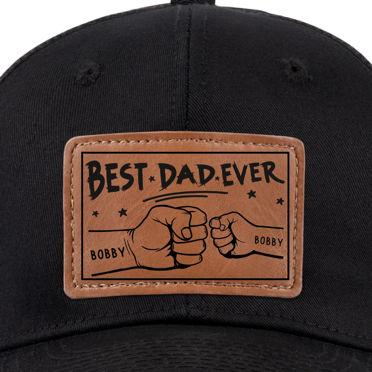 Tu es mon préféré, grand-père - Chapeau personnalisé en cuir avec patch - Cadeau pour papa, grand-père