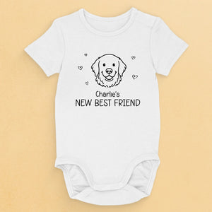 Body bébé personnalisé - Cadeaux de baby shower personnalisés, révélation du sexe du bébé pour les nouvelles mamans, les nouveaux papas, les nouveaux parents, les papas et les mamans de chiens - Newbie On The Dog Squad
