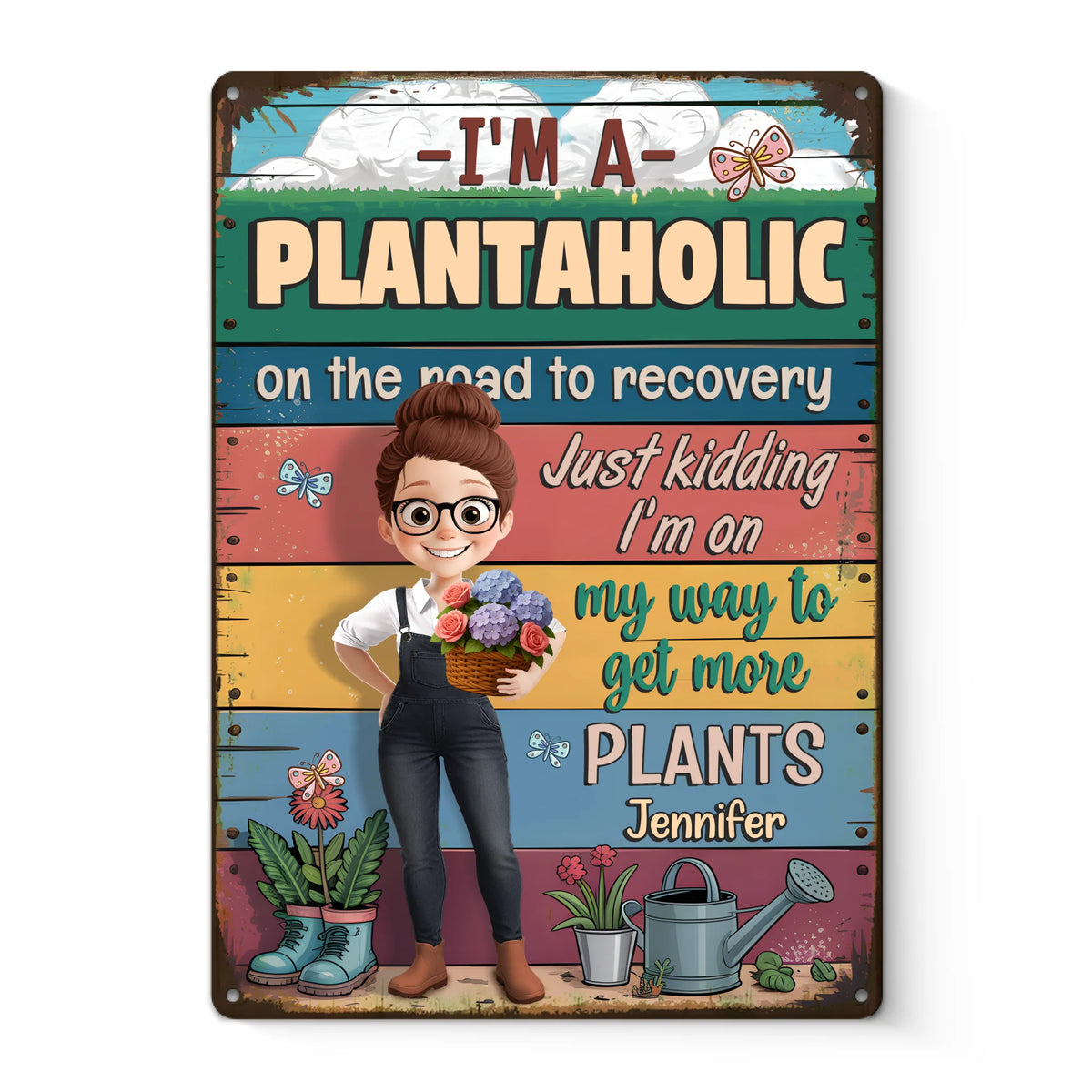 Planter, c'est guérir - Plaque en métal personnalisée pour la décoration intérieure de votre famille - Cadeau pour vous-même, vos meilleurs amis, vos frères et sœurs, votre famille et les amateurs de jardinage