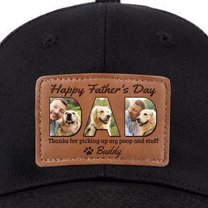 Custom Photo Thanks For Loving Me At My Messiest - Dog & Cat Personalized Custom Leather Patch Hat - Father's Day, Gift For Pet Owners, Pet Lovers
