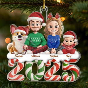 Custom Acrylic Ornament - Personalized Christmas Birthday Gifts For Family, Dog Cat Lovers - Our Little World