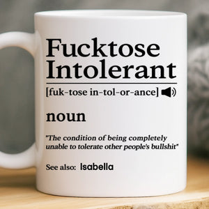 Custom Mug - Personalized Christmas Birthday Gifts For Best Friends, Family, Coworker, Work Bestie - Morning Intolerant