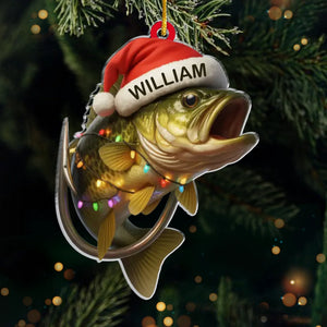 Custom Acrylic Ornament - Personalized Christmas Birthday Fishing Gifts For Fisherman - Deck The Halls With Fishing Tales