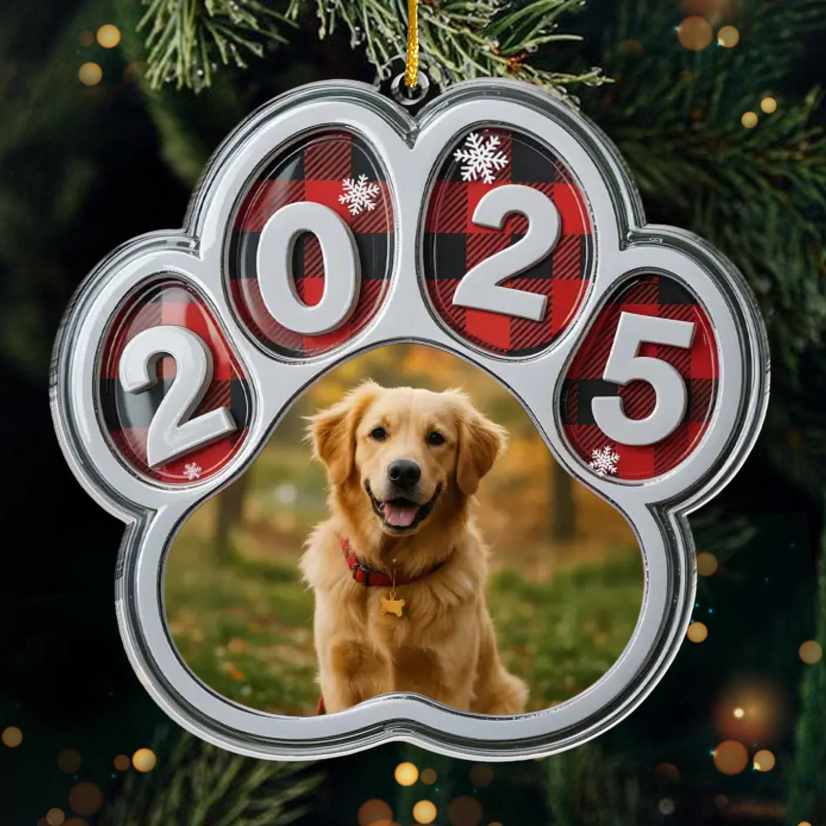 Custom Photo Acrylic Ornament - Personalized Pet Christmas Memorial Sympathy Gifts For Dogs, Cats - Always Beside My Soul