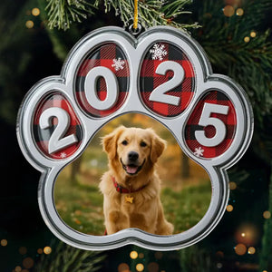 Custom Photo Acrylic Ornament - Personalized Pet Christmas Memorial Sympathy Gifts For Dogs, Cats - Always Beside My Soul
