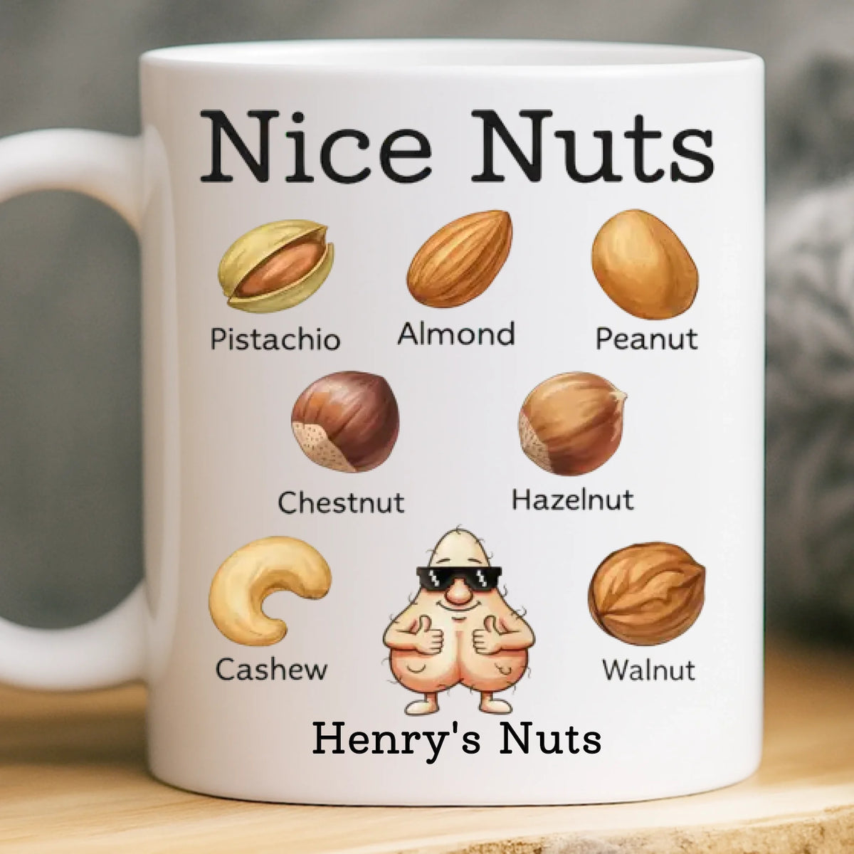 Custom Mug - Personalized Christmas Birthday Gifts For Husband, Coworkers, Friends - A Classy Nut Collection