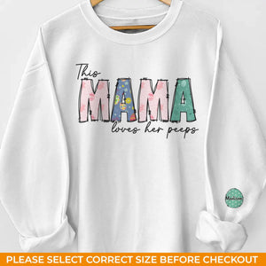 This Mama’s Love is Eggstra Special - Family Personalized Custom Unisex Sweatshirt, Hoodie With Design On Sleeve - Easter Gift For Mom, Grandma