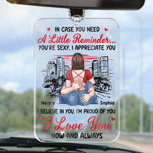 Custom Acrylic Car Ornament - Personalized Anniversary Wedding Gifts For Husband And Wife, Him And Her - Our Story Continues