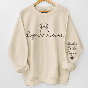 Custom Unisex Sweatshirt, Hoodie With Design On Sleeve - Personalized Christmas Birthday Gifts For Dog Cat Lovers, Dog Dad And Mom, Cat Owners - Dog Kisses Fix Bad Days