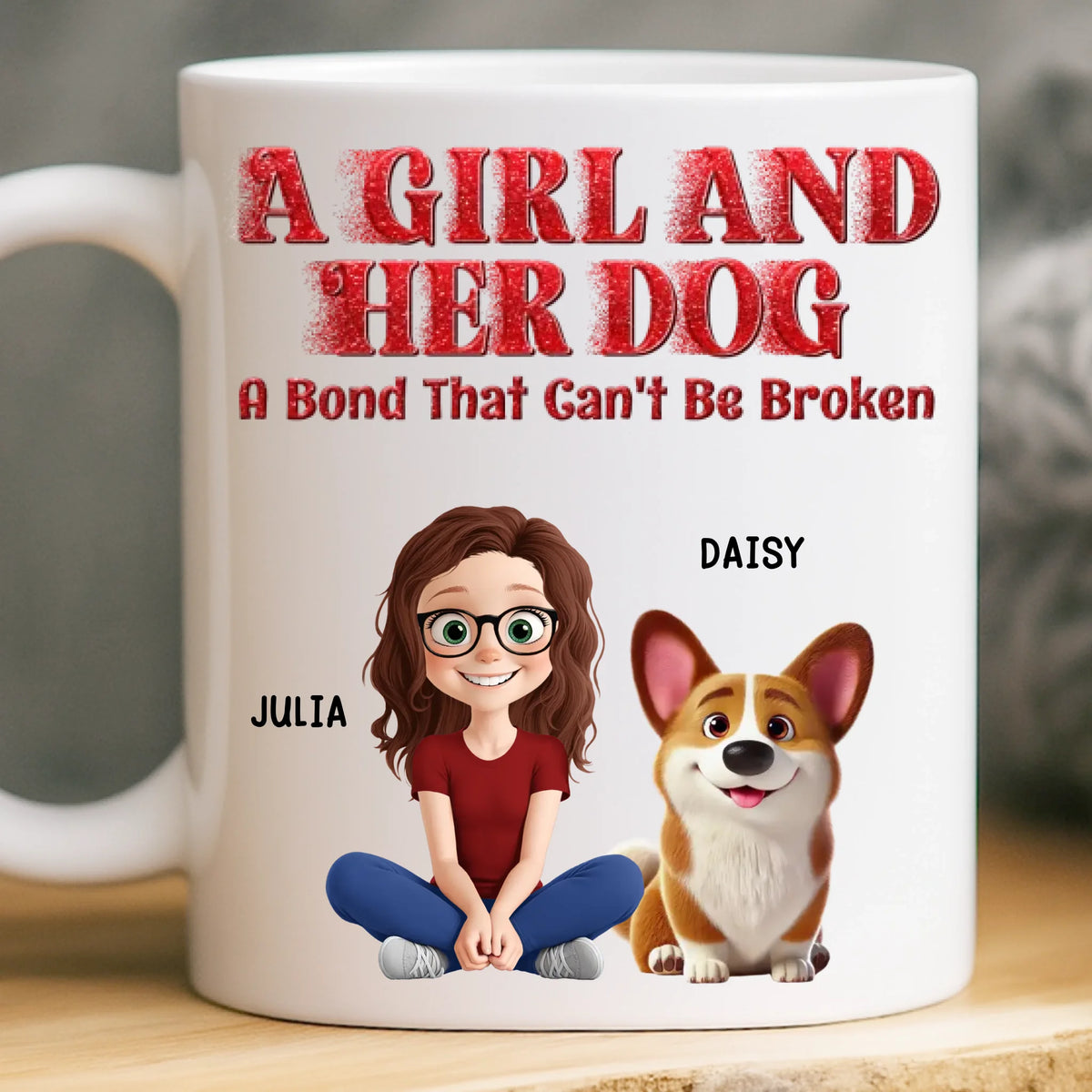 Custom Mug - Personalized Birthday Gifts For Dog Lovers, Dog Dad And Mom - Best Friends In Every Universe
