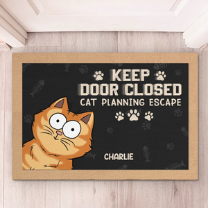 Custom Home Decor Decorative Mat - Personalized  Birthday Gifts For Cat Lovers, Cat Mom And Dad - Beware Of Cat Attitude