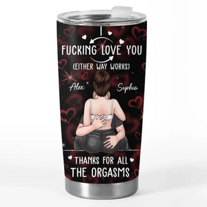 Custom Tumbler - Personalized Anniversary Wedding Gifts For Husband And Wife, Him And Her - Love That Feels Like Home