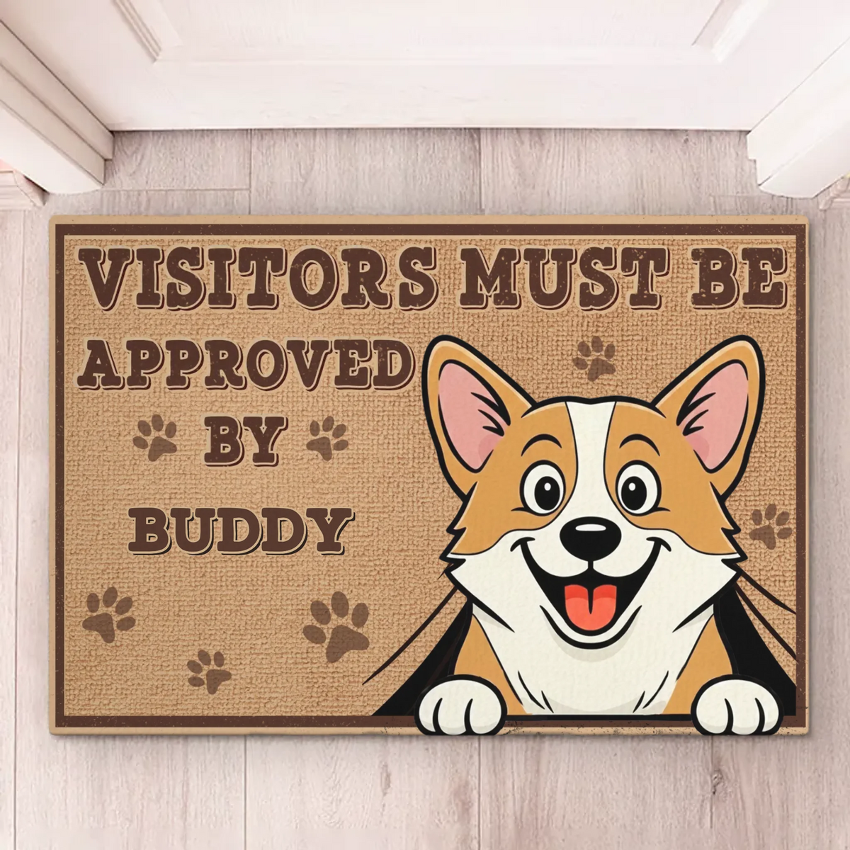 Custom Home Decor Decorative Mat - Personalized Birthday Gifts For Dog Lovers, Dog Dad And Mom - House Gatekeeper
