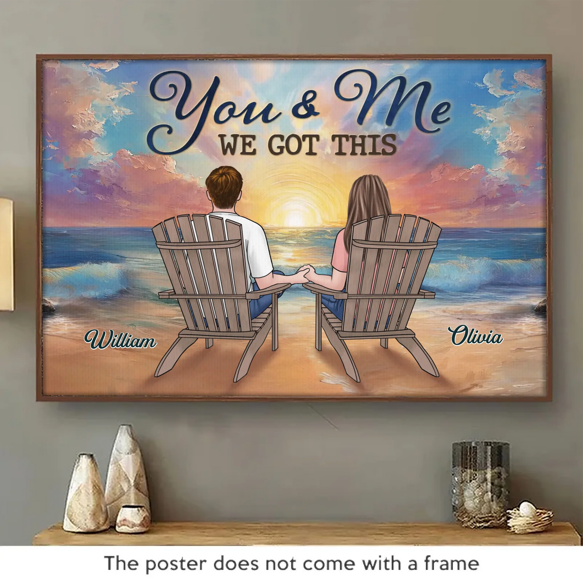 Les câlins et les bisous de chiot rendent tout meilleur ! Affiche horizontale personnalisée pour chien ! Cadeau pour couples, propriétaires d'animaux et amoureux des animaux.