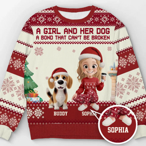 Custom Unisex Ugly Sweatshirt - Personalized  Christmas Birthday Gifts For Dog Cat Lovers, Dog Dad And Mom, Cat Owners - Life Is Better With My Fur Babies