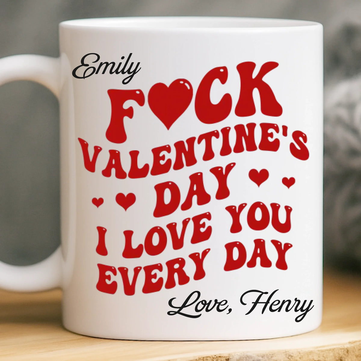 Custom Mug - Personalized Anniversary Valentine Wedding Gifts For Husband And Wife, Him And Her - My One And Only