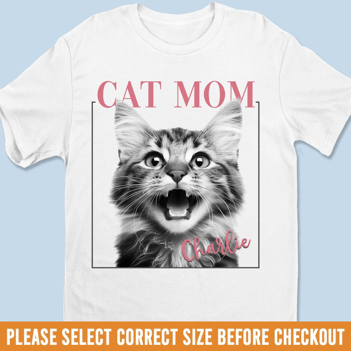 Custom Photo Unisex T-shirt, Premium T-shirt, Hoodie - Personalized Birthday Gifts For Dog Cat Lovers, Dog Dad And Mom, Cat Owners - Proud Cat Mom Energy