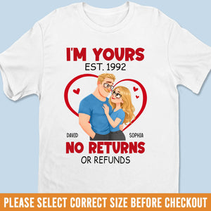 Custom Unisex T-shirt, Premium T-shirt, Hoodie - Personalized Anniversary Wedding Gifts For Husband And Wife, Him And Her - Yours Today, Tomorrow, Always