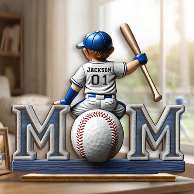 Great Players Are Raised By Even Greater Moms - Family Personalized Custom Shaped 2-Layered Wooden Plaque With Flat Stand - Mother's Day, House Warming Gift For Mom, Sport Lovers, Sport Players