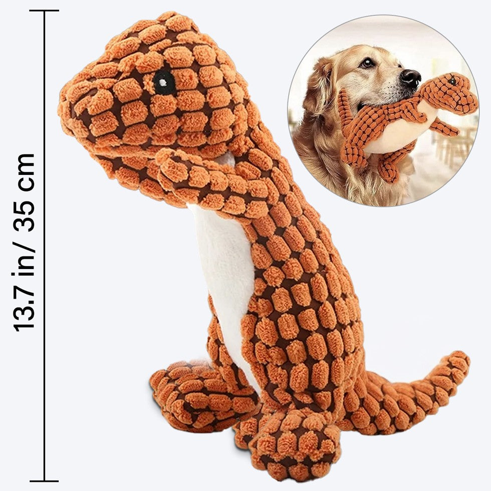Jouet en peluche dinosaure pour chien, jouet à mâcher pour chien