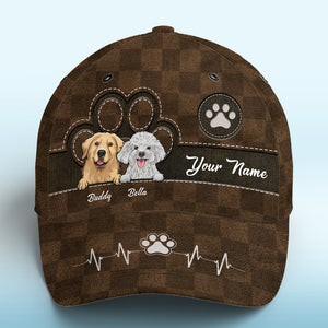 Love Comes In Fur And Paws Brown - Dog & Cat Personalized Custom Hat, All Over Print Classic Cap - New Arrival, Gift For Pet Owners, Pet Lovers
