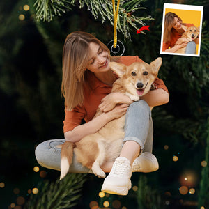Custom Photo Christmas Gift From Santa - Dog & Cat Personalized Custom Ornament - Acrylic Custom Shaped - Christmas Gift For Pet Owners, Pet Lovers