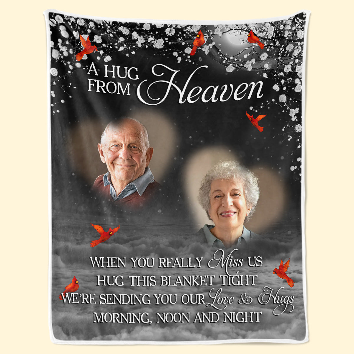 Custom Photo Blanket - Personalized Christmas Memorial Sympathy Gifts For Loss Of Mom, Dad - Your Love Will Always Be Our Guide