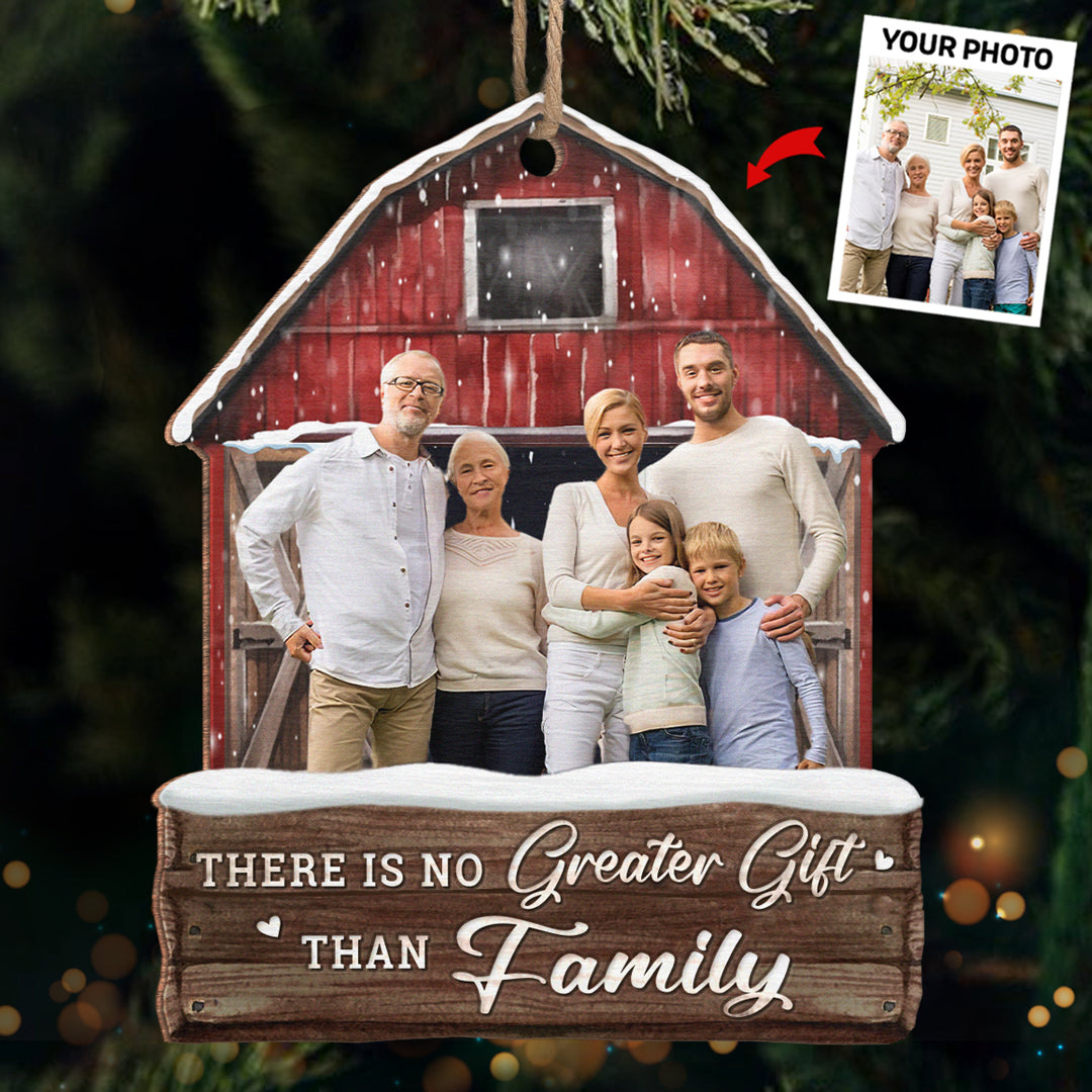 Family Custom Photo Enjoy The Christmas Season Together - Family Personalized Custom Ornament - Acrylic, Wood Custom Shaped - Christmas Gift For Family Members
