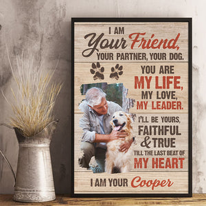 Photo personnalisée « Jusqu'au dernier battement de mon cœur » - Affiche verticale personnalisée pour chien - Cadeau pour propriétaires et amoureux des animaux