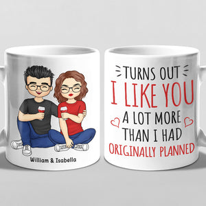 Je t'aime beaucoup plus que je ne l'avais prévu à l'origine - Tasse personnalisée pour couple - Cadeau pour mari et femme, anniversaire