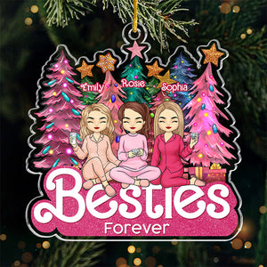 Merry Christmas To My Sister Best Friend & Therapist - Bestie Personalized Custom Ornament - Acrylic Custom Shaped - Christmas Gift For Best Friends, BFF, Sisters