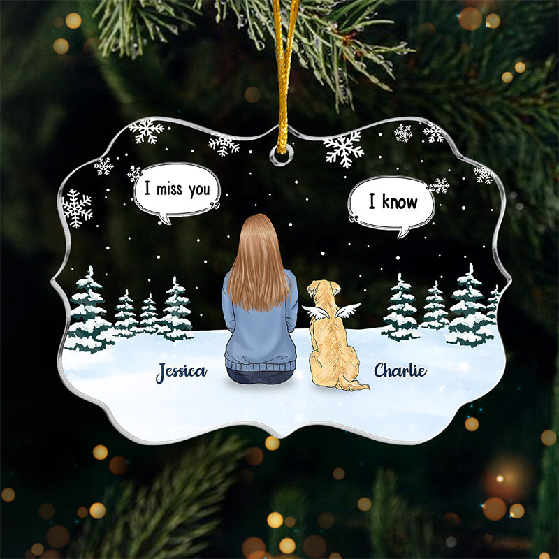 L'amour laisse un souvenir - Ornement commémoratif personnalisé - Forme Benelux en acrylique - Cadeau de Noël, cadeau de condoléances pour les propriétaires et les amoureux des animaux