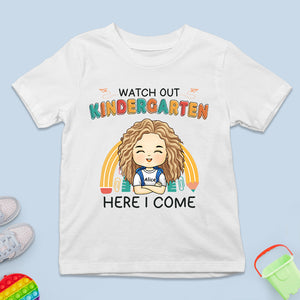 Attention, deuxième année, j'arrive - T-shirt enfant personnalisé - Cadeau pour enfant, cadeau de rentrée scolaire