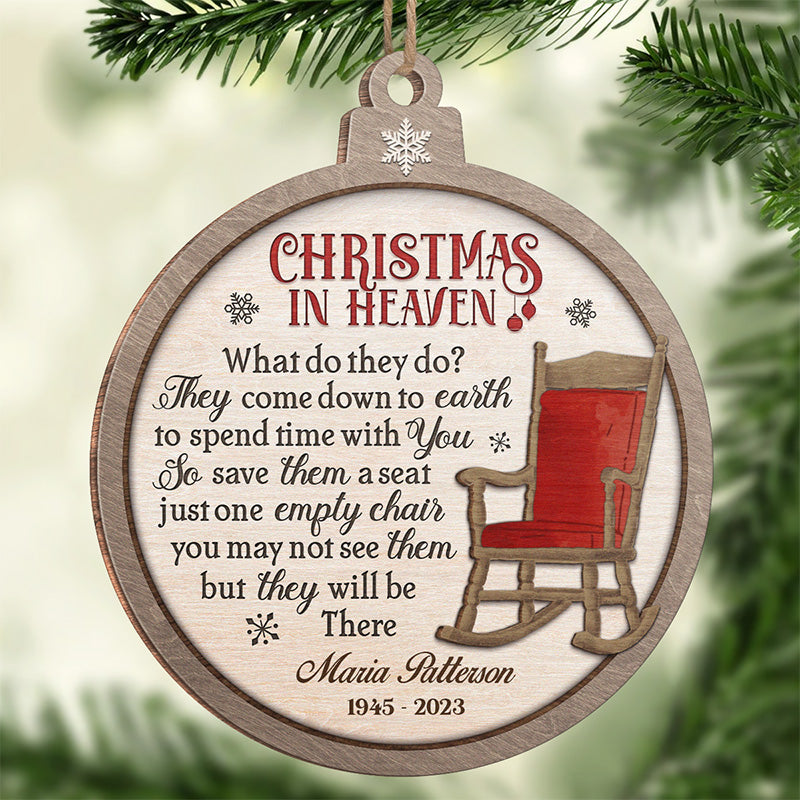 Ils seront toujours là - Ornement commémoratif personnalisé personnalisé - Forme ronde en bois - Cadeau de Noël, cadeau de condoléances pour les membres de la famille