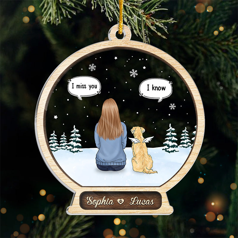Vous êtes aimé au-delà des mots - Ornement commémoratif personnalisé - Forme personnalisée en acrylique - Cadeau de Noël, cadeau de condoléances pour les propriétaires d'animaux de compagnie et les amoureux des animaux