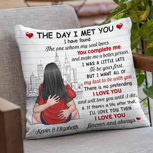 Celui que mon âme aime - Coussin personnalisé pour couple - Cadeau de Noël pour mari et femme, anniversaire