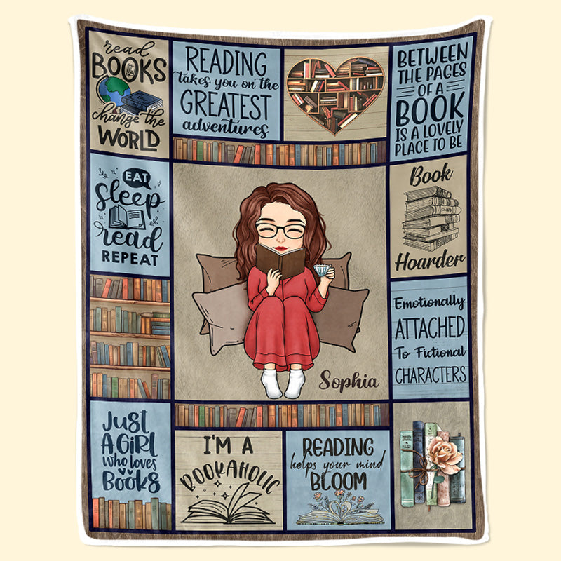 Je suis un accro aux livres - Couverture personnalisée - Cadeau de Noël pour les amoureux des livres