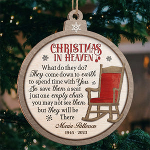 Ils seront toujours là - Ornement commémoratif personnalisé personnalisé - Forme ronde en bois - Cadeau de Noël, cadeau de condoléances pour les membres de la famille