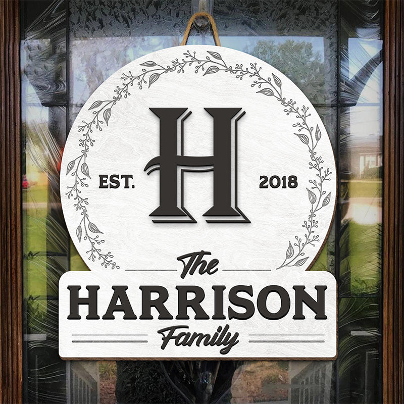 Home Sweet Home - Family Personalized Custom Round Shaped Home Decor Wood Sign - House Warming Gift For Family Members