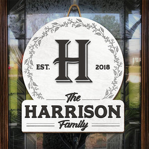 Home Sweet Home - Family Personalized Custom Round Shaped Home Decor Wood Sign - House Warming Gift For Family Members