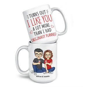 Je t'aime beaucoup plus que je ne l'avais prévu à l'origine - Tasse personnalisée pour couple - Cadeau pour mari et femme, anniversaire