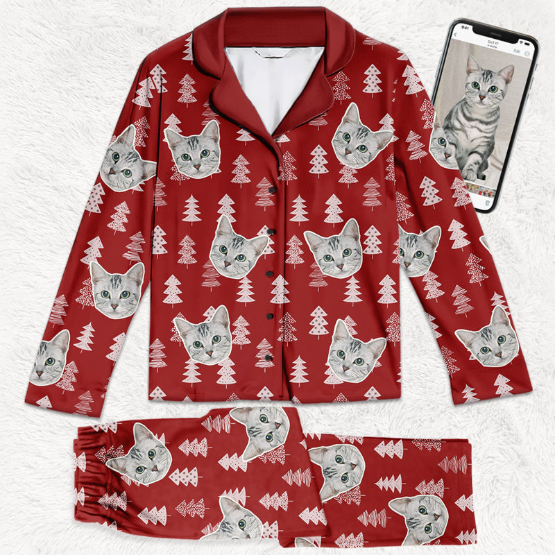 Pyjama personnalisé avec photo pour chien et chat - Cadeau de Noël pour les propriétaires et les amoureux des animaux