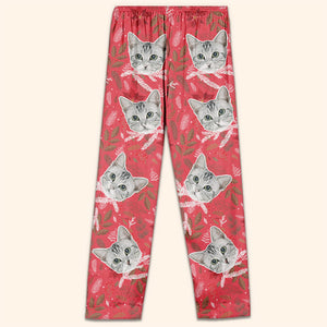 Pyjama personnalisé avec photo Happy Pawlidays - Pyjama personnalisé avec photo de visage pour chien et chat - Nouveauté, cadeau de Noël pour propriétaires et amoureux des animaux