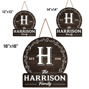 Home Sweet Home - Family Personalized Custom Round Shaped Home Decor Wood Sign - House Warming Gift For Family Members