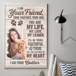 Photo personnalisée « Jusqu'au dernier battement de mon cœur » - Affiche verticale personnalisée pour chien - Cadeau pour propriétaires et amoureux des animaux
